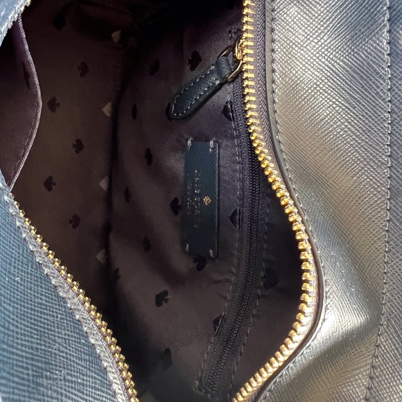 Kate Spade Staci Small Leather Satchel Crossbody Orchard Toss Blazer Blue Multi - Picture 3 of 3